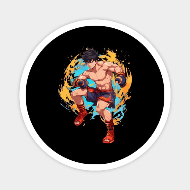 Muay Thai Fighter Magnet by animegirlnft